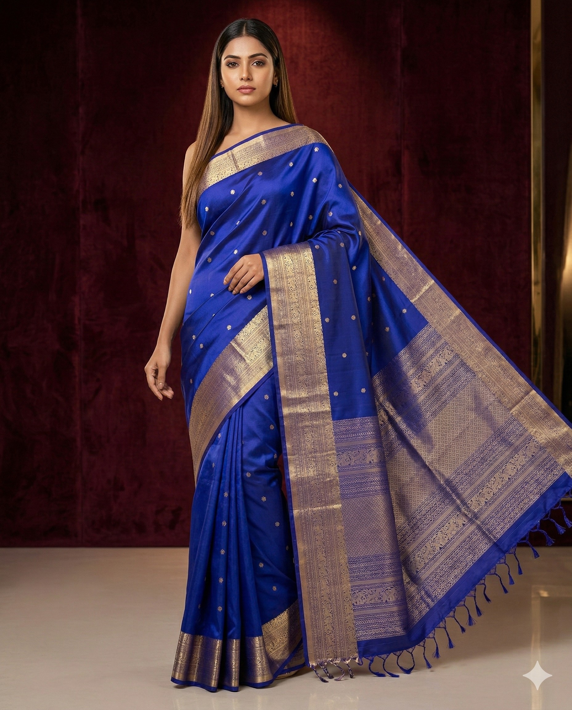 Single border pure silk