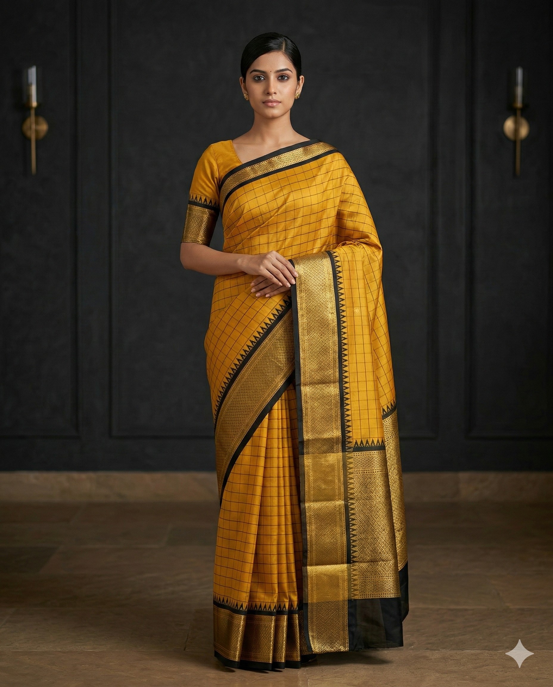 Checked Pithani Silks