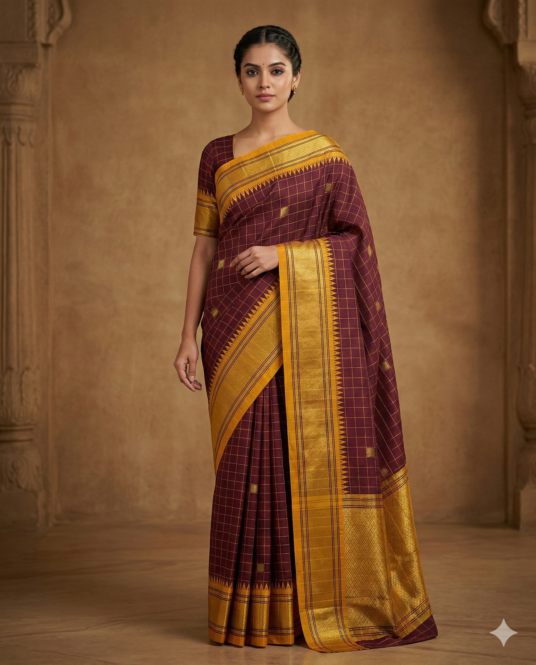 Checked Pithani Silks