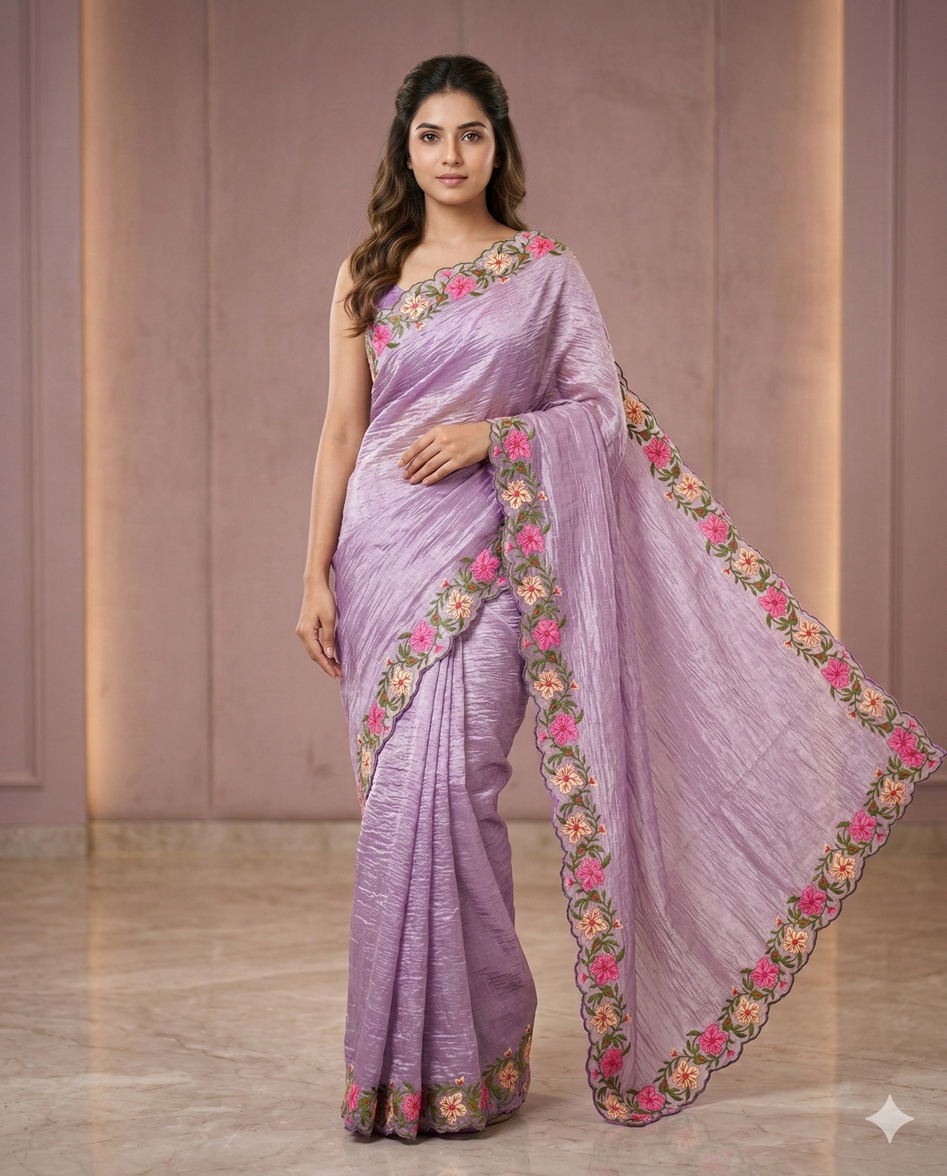 Crush Tissue Enbridary Silk