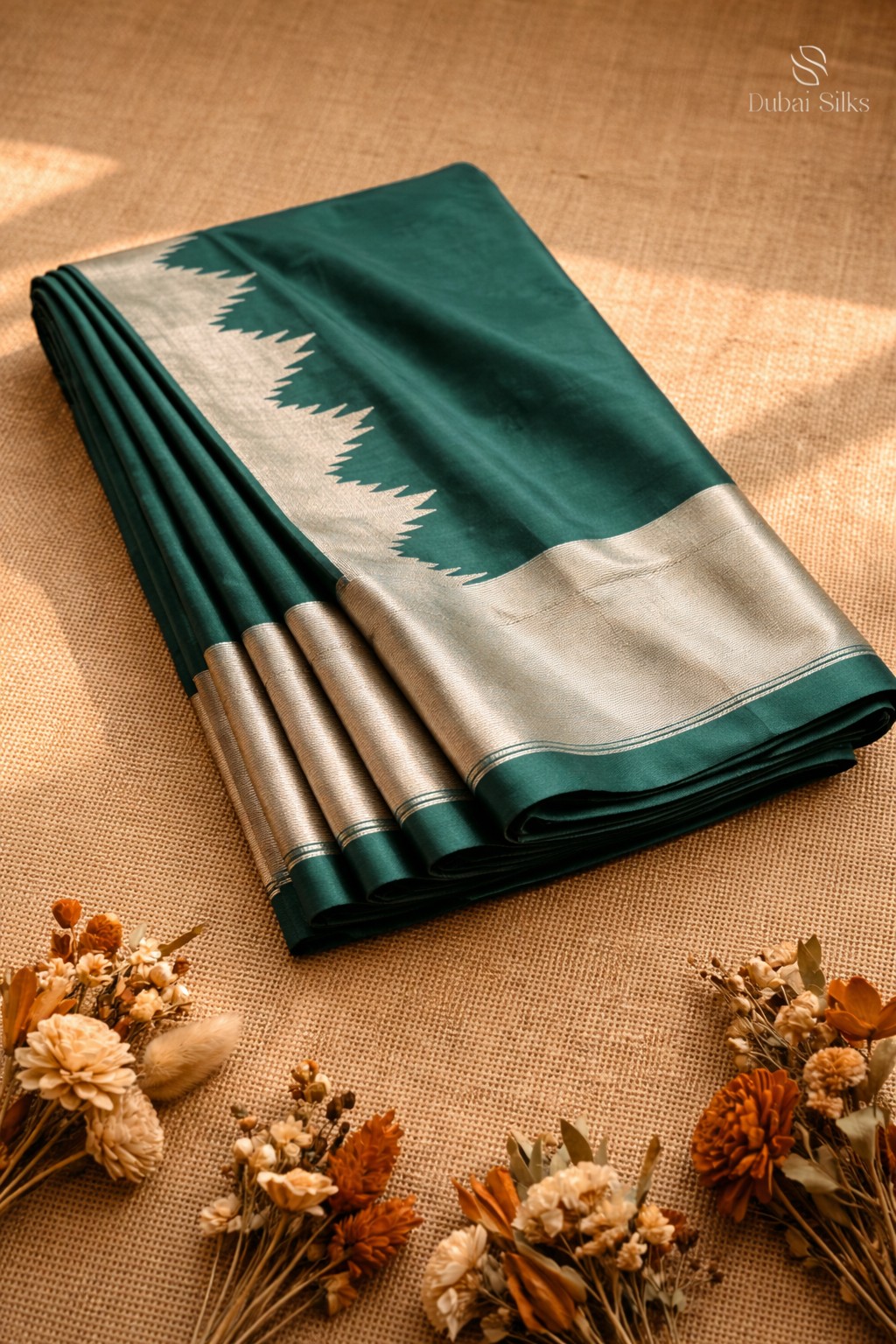 Banaras temple tower silk