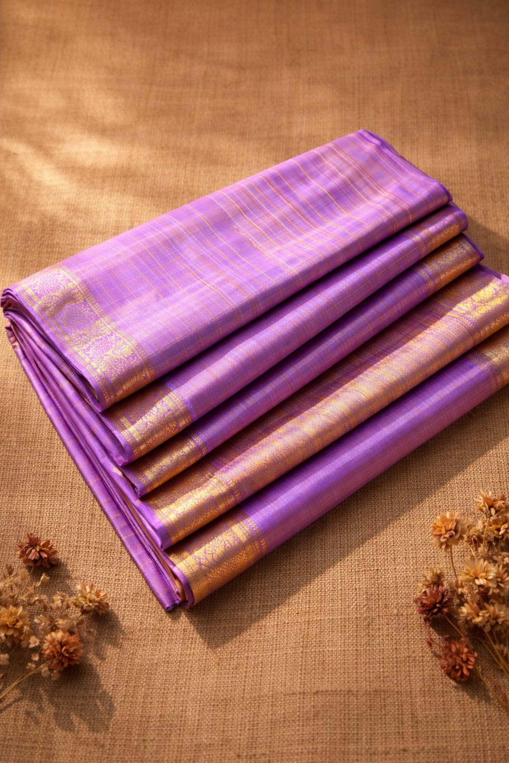 Lavender Banaras Silk